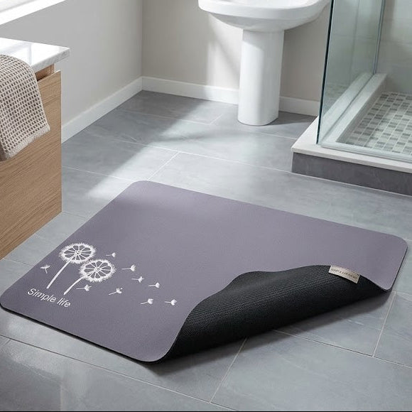 (40*60cm) Rectangular Absorbent Anti Slip Rubber Quick Dry Bath Mat (EGM060)