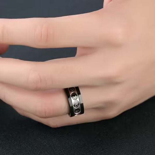 خاتم روماني قابل للدوران 9 مم للجنسين (EGR033)