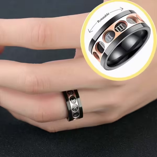 9mm Rotatable Roman Unisex Ring (EGR033)