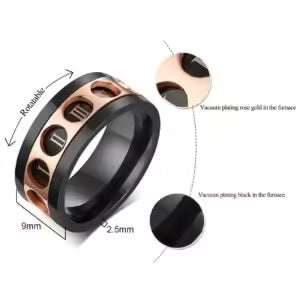 خاتم روماني قابل للدوران 9 مم للجنسين (EGR033)