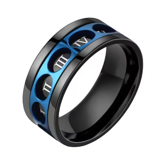 خاتم روماني قابل للدوران 9 مم للجنسين (EGR033)