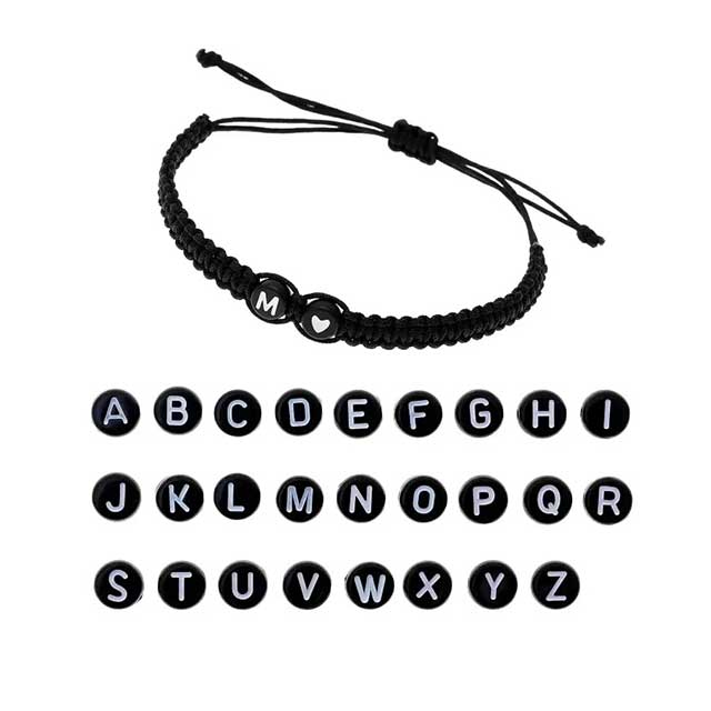 A-Z Initial Heart Braided Bracelets – Handmade Adjustable Friendship Jewelry for Women & Men
