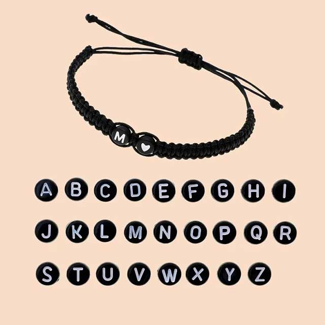 A-Z Initial Heart Braided Bracelets – Handmade Adjustable Friendship Jewelry for Women & Men