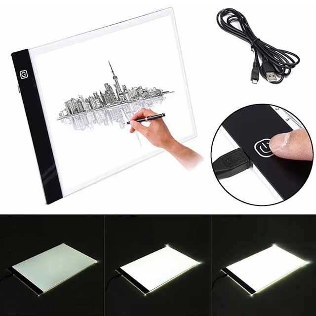 A4 LED Light Pad for Diamond Painting – USB Powered Light Board for Drawing, Tracing & Art Projects | Ultra-Thin Digital Graphics Tablet