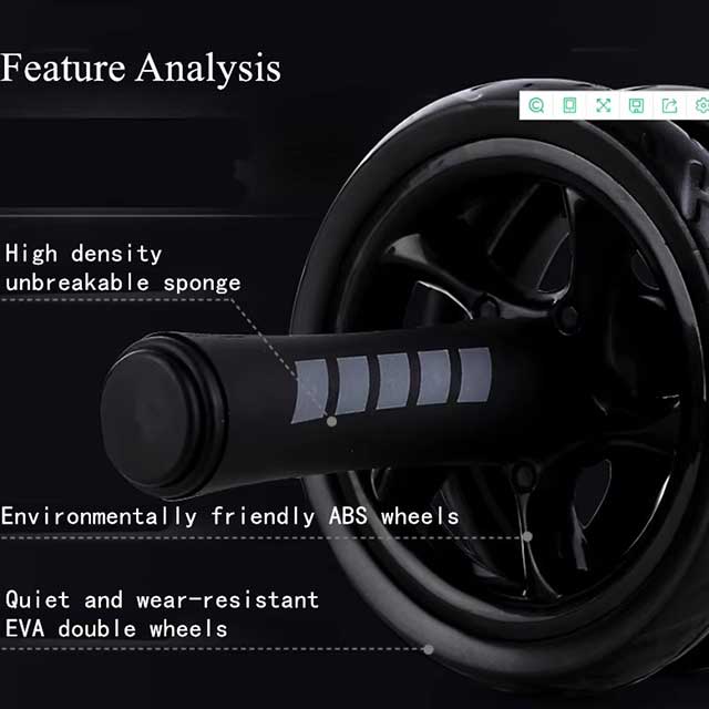 AB Roller Wheel for Core Training – Noiseless Abdominal Exercise Equipment for Home &amp; Gym Workouts