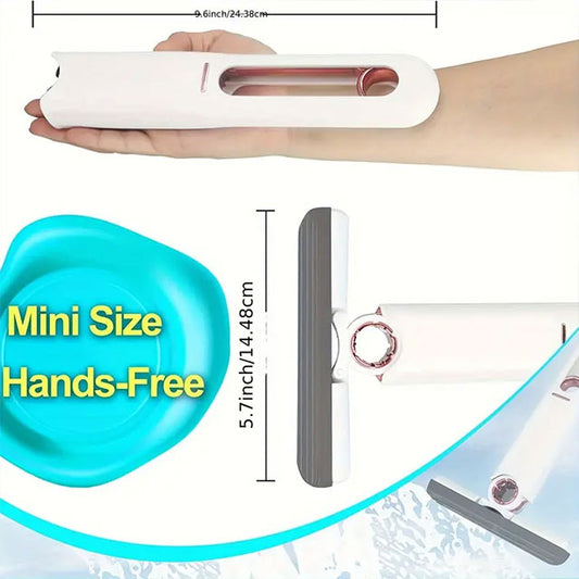 ABS Mini Mop Set – Foldable, Space-Saving Handheld Mop for Quick & Efficient Home & Office Cleaning – Perfect for Bedroom, Bathroom, Kitchen & Living Room