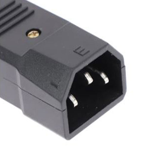 AC 3-Pin Straight Cable Plug Connector – C13/C14 10A 250V Female/Male AC Power Socket Adapter