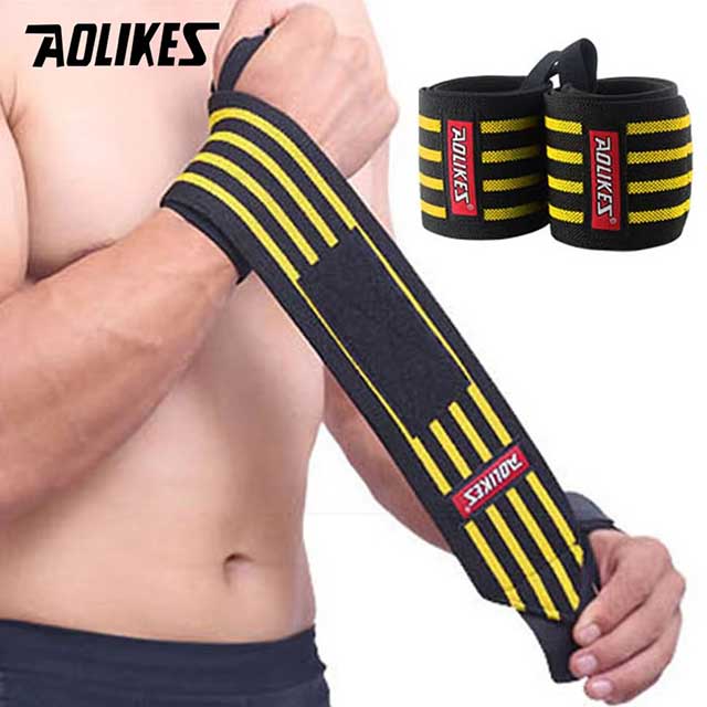 AOLIKES Wrist Wraps for Weightlifting – 1 Pair Gym Wrist Straps for Powerlifting & Strength Training Support