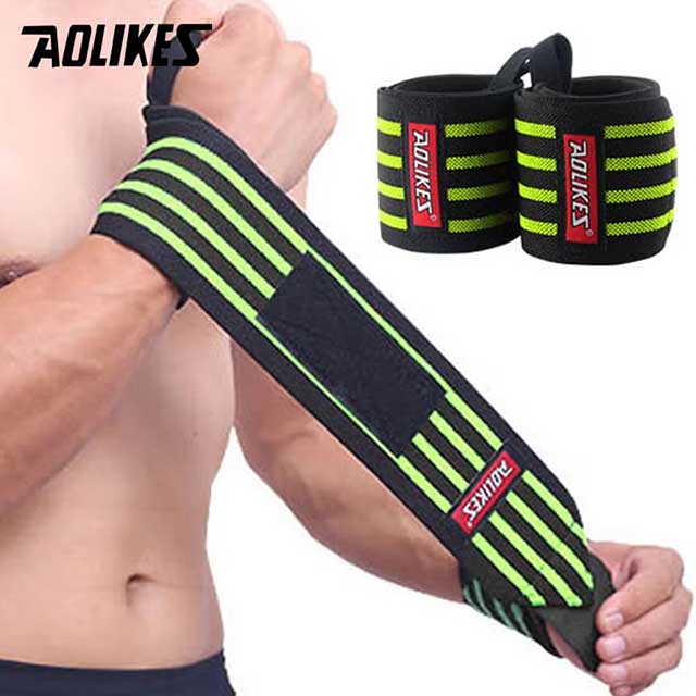 AOLIKES Wrist Wraps for Weightlifting – 1 Pair Gym Wrist Straps for Powerlifting & Strength Training Support