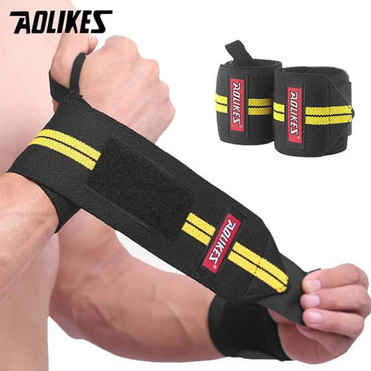 AOLIKES Wrist Wraps for Weightlifting – 1 Pair Gym Wrist Straps for Powerlifting & Strength Training Support