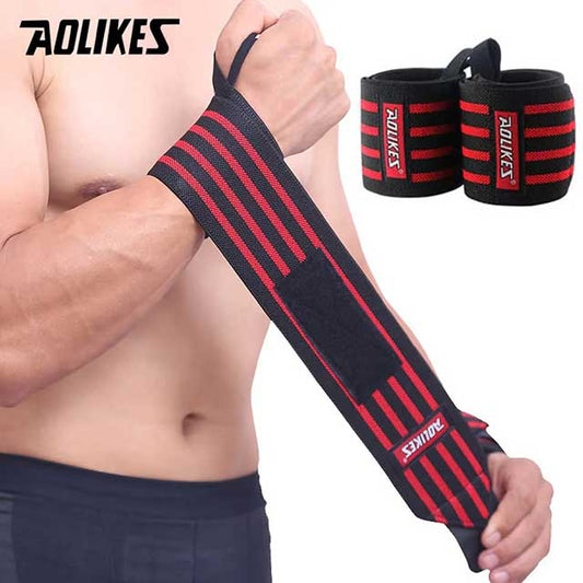 AOLIKES Wrist Wraps for Weightlifting – 1 Pair Gym Wrist Straps for Powerlifting & Strength Training Support