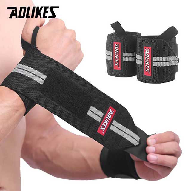 AOLIKES Wrist Wraps for Weightlifting – 1 Pair Gym Wrist Straps for Powerlifting & Strength Training Support