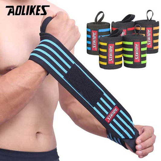AOLIKES Wrist Wraps for Weightlifting – 1 Pair Gym Wrist Straps for Powerlifting & Strength Training Support
