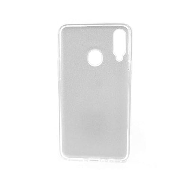 ARBUDA Silver Glitter Back Case Cover for Samsung Galaxy A20s – Elegant &amp; Durable Phone Protection