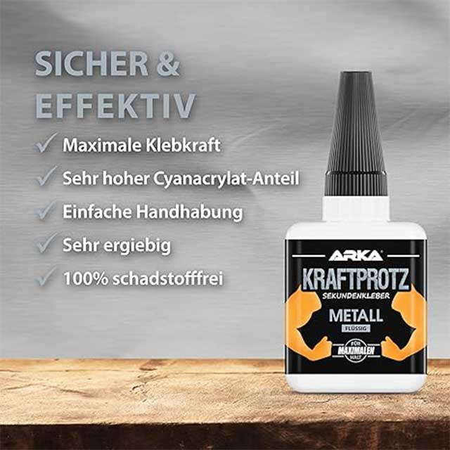 ARKA KRAFTPROTZ 50g Extra Strong Instant Glue for Metal Bonding