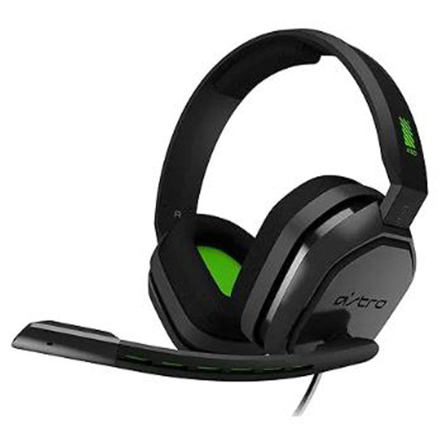 ASTRO Gaming A10 Wired Gaming Headset – Durable &amp; Lightweight with ASTRO Audio, 3.5mm Jack for Xbox Series X|S|One, PS5, PS4, Nintendo Switch, PC &amp; Mac – Black/Green