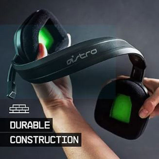 ASTRO Gaming A10 Wired Gaming Headset – Durable &amp; Lightweight with ASTRO Audio, 3.5mm Jack for Xbox Series X|S|One, PS5, PS4, Nintendo Switch, PC &amp; Mac – Black/Green
