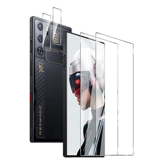 AUDASO RedMagic 9 Pro Tempered Glass Screen &amp; Camera Film Protector Bundle (2+2 Sheets) – Ultimate LCD &amp; Lens Protection