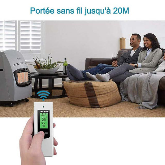 AWANFI Wireless Ambient Thermostat Outlet with Remote Control for Electric Radiators &amp; Mobile Air Conditioners