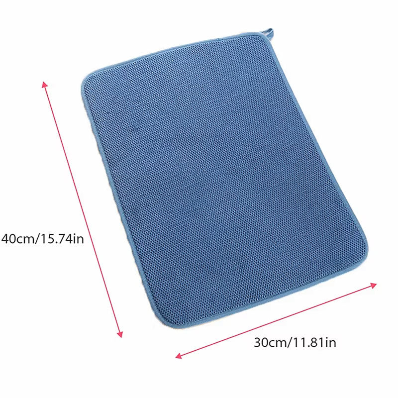 Tapis égouttoir en microfibre absorbante – Tapis de séchage antidérapant et résistant à la chaleur pour placards de cuisine