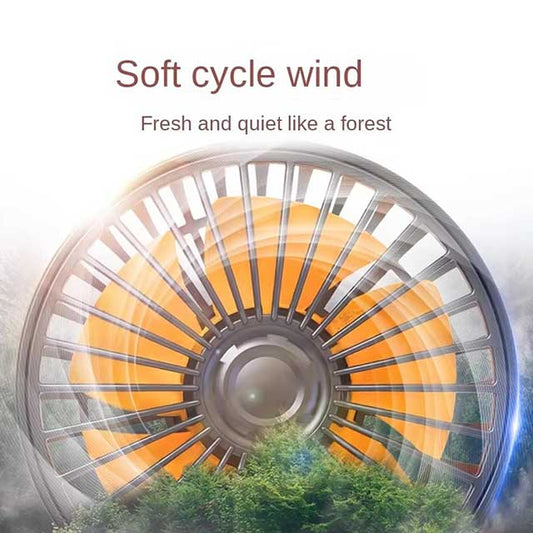 360° Adjustable Dual Head Car Fan – USB/12V/24V Electric Cooling Fan with 2 Speeds | Silent Airflow for Car, Home, Desk & Office