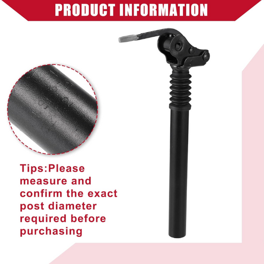 Tige de selle réglable pour vélo 27,2 x 300 mm – Tube de selle VTT en alliage d'aluminium durable, noir