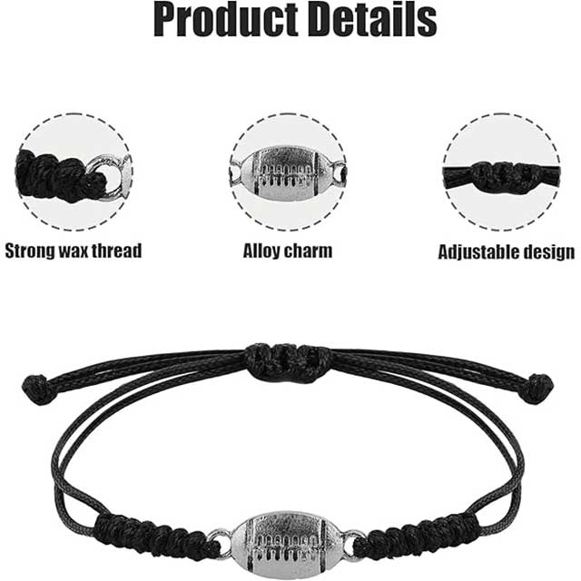 Adjustable Braided Sports Rope Bracelet