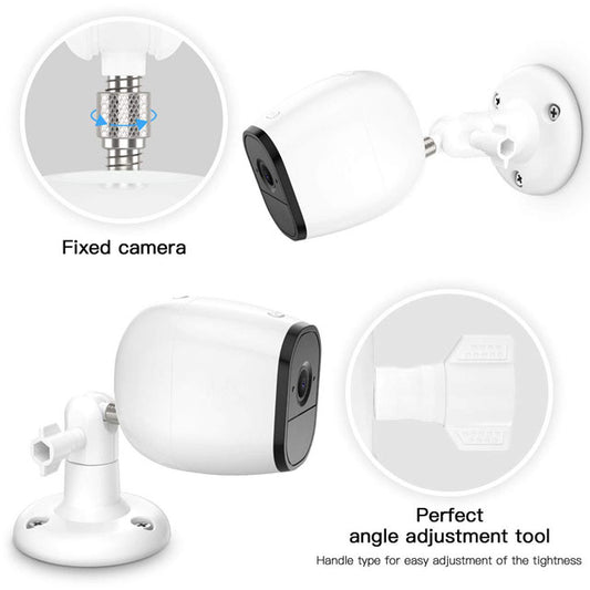 Adjustable Camera Wall Mount Holder – Compatible with Arlo Pro 4/Pro 3/Pro 2, Arlo Ultra/Ultra 2, Ring Stick Up Cam &amp; More, 1/4" Screw Mount (1-Pack, White)