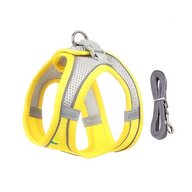 Adjustable Dog Harness & Leash Set – Soft Vest for Small Dogs & Cats, Ideal for French Bulldog, Chihuahua, Pug, Outdoor Walking