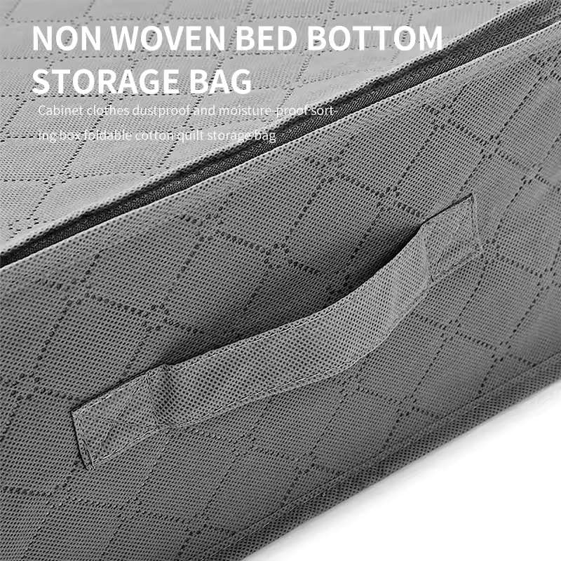 Adjustable Underbed Clothing Storage Bag – Large Foldable Organizer with Moveable Dividers – Low-Profile Storage Bin for Blankets, Shoes, Sweaters, and Toys – Dust-Proof Wardrobe Sorting Bag with Clear Top