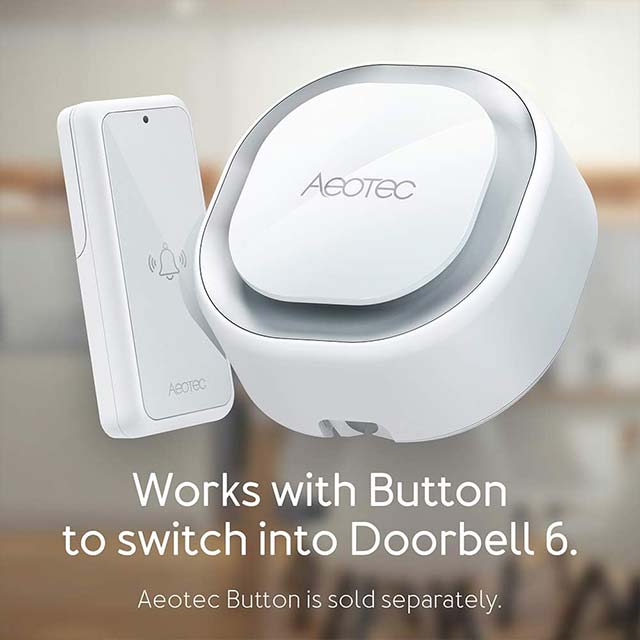 Aeotec Siren 6, Z-Wave Plus S2 Enabled Zwave Siren Safety Speaker – Wall-Mounted Sound &amp; Light Security Intruder Alarm with Backup Battery, 110dB