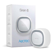 Aeotec Siren 6, Z-Wave Plus S2 Enabled Zwave Siren Safety Speaker – Wall-Mounted Sound &amp; Light Security Intruder Alarm with Backup Battery, 110dB