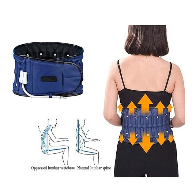 Air Decompression Back Belt – Lumbar Support & Pain Relief | Adjustable Back Brace for 29”-49” Waist