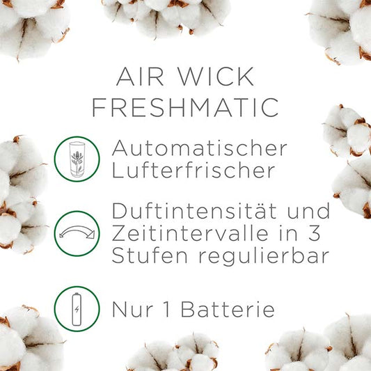 Air Wick Freshmatic Max Pure - Automatic Spray Refill Set for Fresh Laundry Fragrance - 3 x 250ml Refills