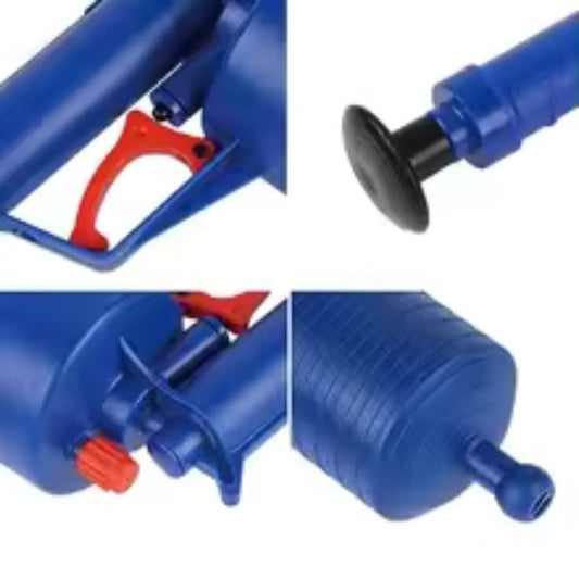 Air Power Drain Blaster Gun – High-Pressure Manual Pump Plunger – Heavy-Duty Clog Remover for Toilets, Sinks, and Sewer Pipelines