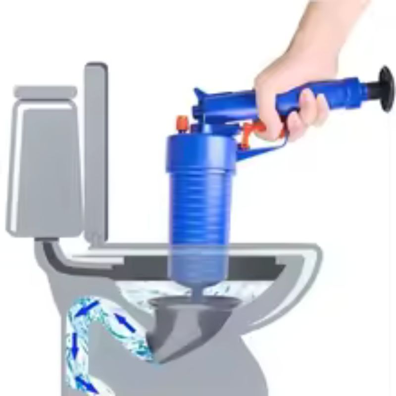 Pistolet déboucheur à air comprimé – Plongeur à pompe manuelle haute pression – Déboucheur haute performance pour toilettes, éviers et canalisations d'égout