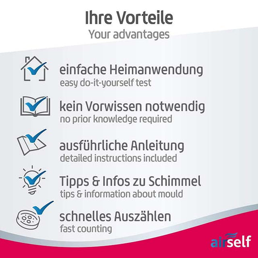 Airself Home Mould Test Kit – Quick &amp; Accurate Mould Growth Detection for Up to 10 Rooms
