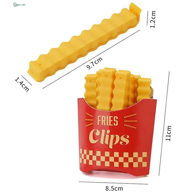 Airtight Food Clips – Reusable Fried Chips-Shaped Bag Sealers | A Set Of 12 |Moisture-Proof Snack Clips with Storage Box – Kitchen Essential for Southeast Asian Buyers