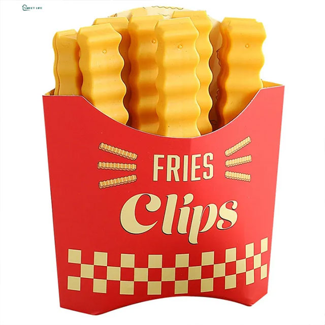 Airtight Food Clips – Reusable Fried Chips-Shaped Bag Sealers | A Set Of 12 |Moisture-Proof Snack Clips with Storage Box – Kitchen Essential for Southeast Asian Buyers