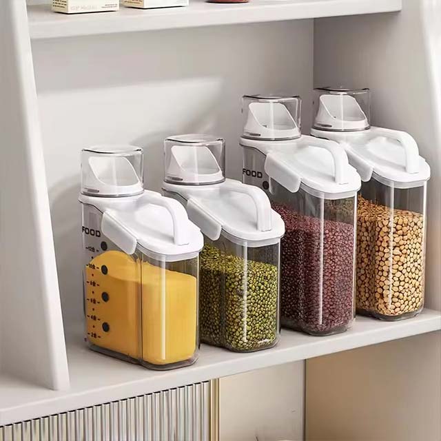 Airtight Food Storage Containers – Cereal Dispenser & Rice Grain Storage Box for Kitchen Organization
