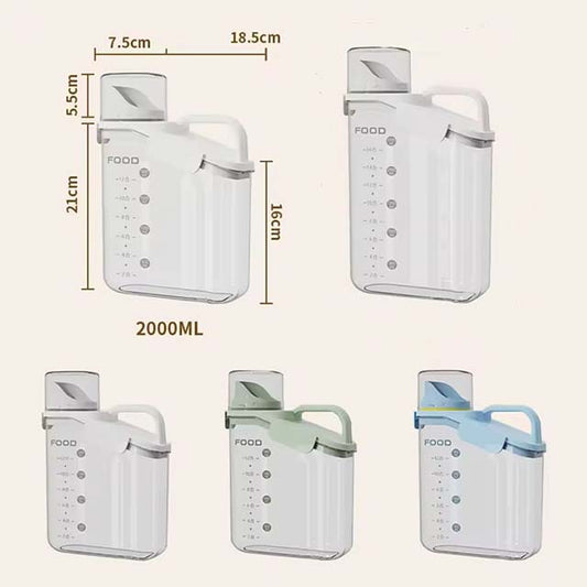 Airtight Food Storage Containers – Cereal Dispenser & Rice Grain Storage Box for Kitchen Organization