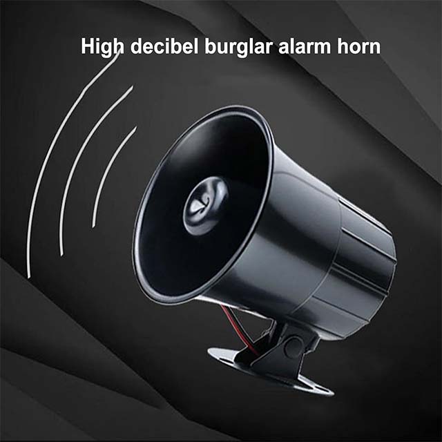 Alarm System for Car, Wired Alarm Siren Horn, 110dB, Angle Adjustable - Vehicle Anti Theft Devices, Security Siren, Antitheft Alarm Systems 12V/24V for Car and Home Security