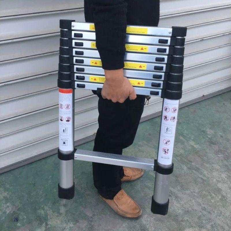 Échelle télescopique en alliage d'aluminium – Échelle d'extension pliante portable pour usage domestique, capacité de charge de 150 kg, tailles 2,3 m / 3,5 m / 4,3 m