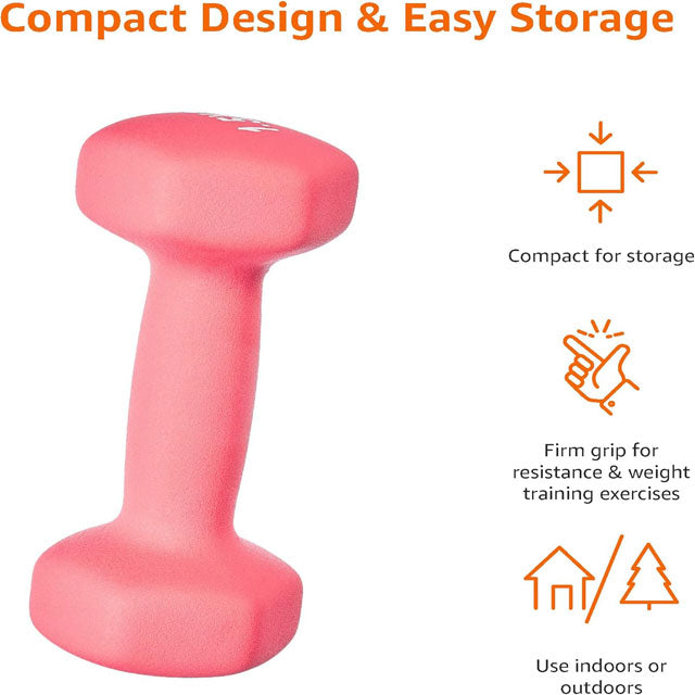Amazon Basics 1.5Kg Single Dumbbell – Ideal Home Gym &amp; Strength Training Weight for Fitness, Exercise &amp; Workout Routines