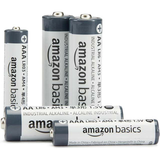 Amazon Basics AAA Industrial Alkaline Batteries – 1.5V High Performance Pack with 5-Year Shelf Life for Reliable, Long-Lasting Power