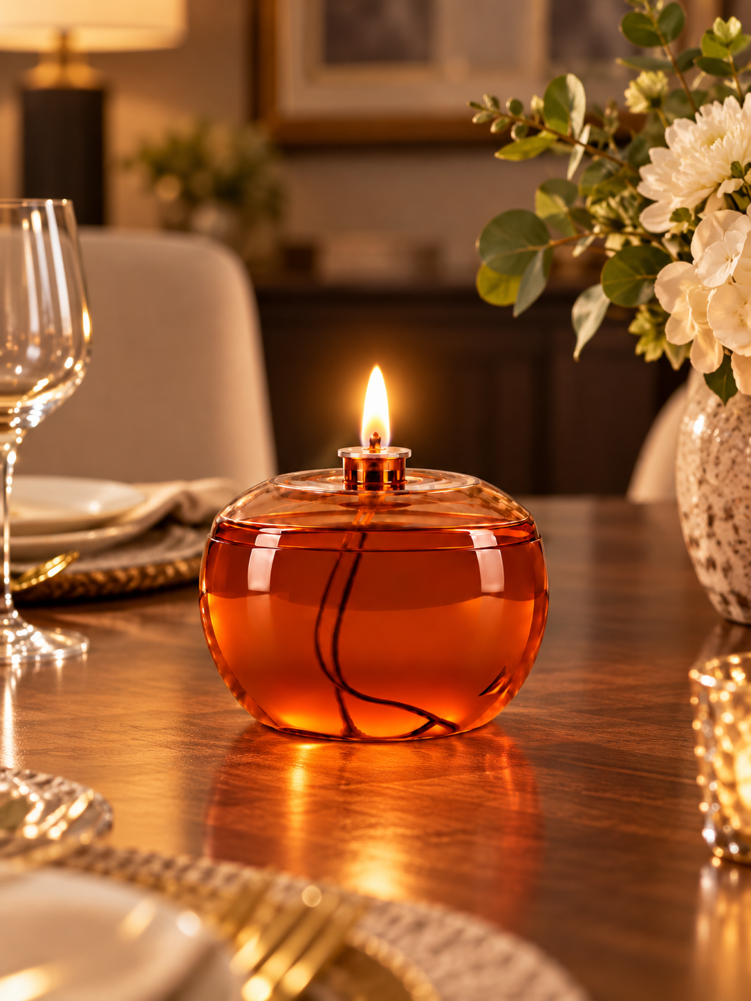LINA Liquid Wax Candle Inserts – Set of 2, 14-Day Long-Burning Refillable Decorative Candles, 14.5 × 13.5 cm