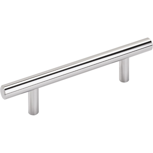 Amerock Polished Chrome Cabinet Bar Pull – 3-3/4 inch (96mm) Center to Center Drawer Handle