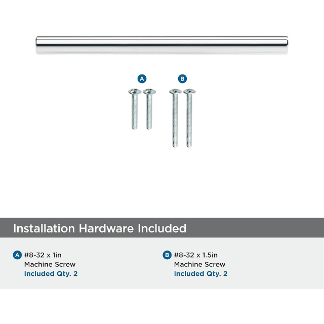 Amerock Polished Chrome Cabinet Bar Pull – 3-3/4 inch (96mm) Center to Center Drawer Handle