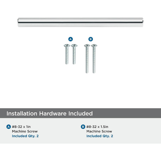 Amerock Polished Chrome Cabinet Bar Pull – 3-3/4 inch (96mm) Center to Center Drawer Handle