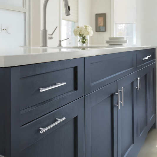 Amerock Polished Chrome Cabinet Bar Pull – 3-3/4 inch (96mm) Center to Center Drawer Handle